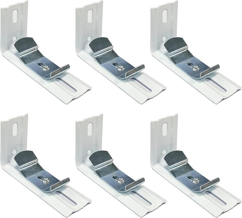 AuRiver 6 pcs Vertical Blind L Bracket Vertical Blind Bracket Clips 3 inch Length for Vertical Blinds with Headrail Width 1-1/2"(38mm) Bracket Clips Outside Mounting - Image 1